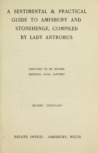 A key document in the course of the novel, this book was really written by Lady Antrobus and published in 1908. Via http://openlibrary.org